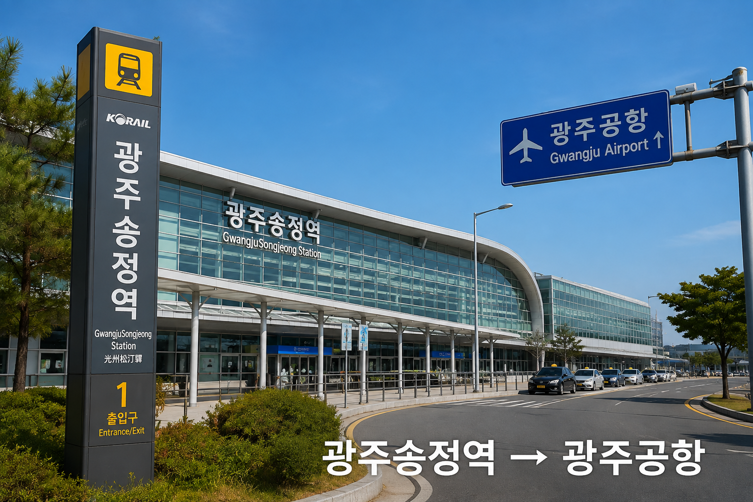 광주송정역에서 광주공항 가는 방법, 지하철·버스·택시 소요시간 비교