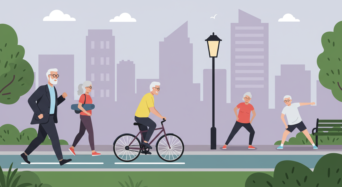 은퇴 후 운동 습관 만들기에 대한 이미지