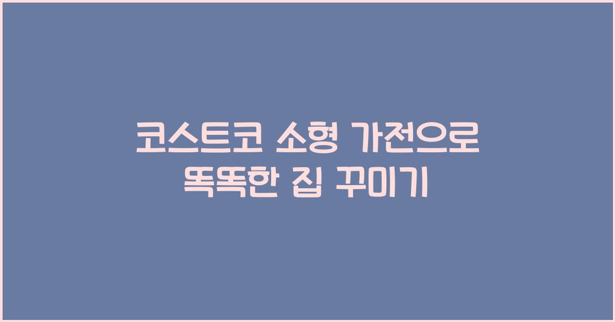 코스트코 소형 가전
