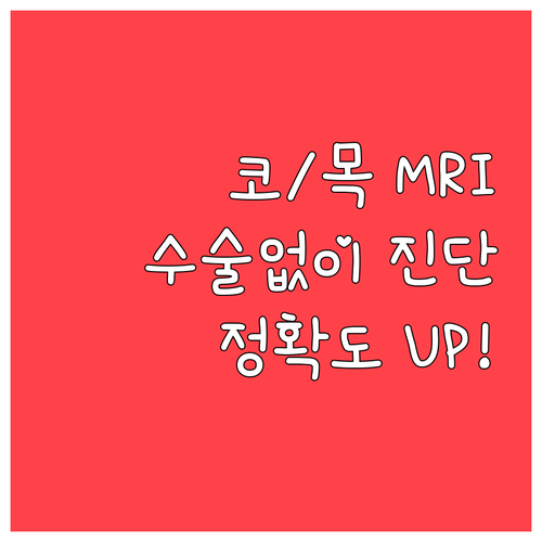 수술 없이 진단하는 이비인후과 MRI