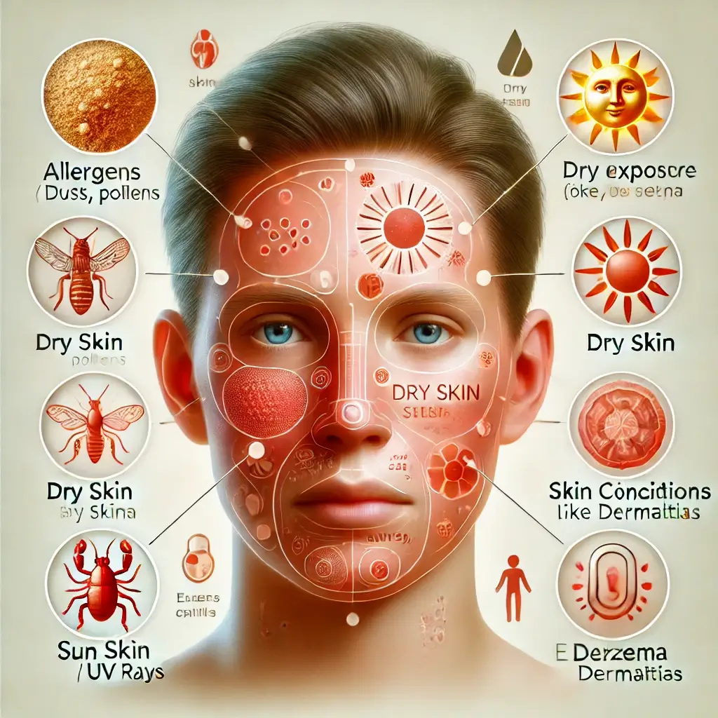 얼굴 간지러움의 원인