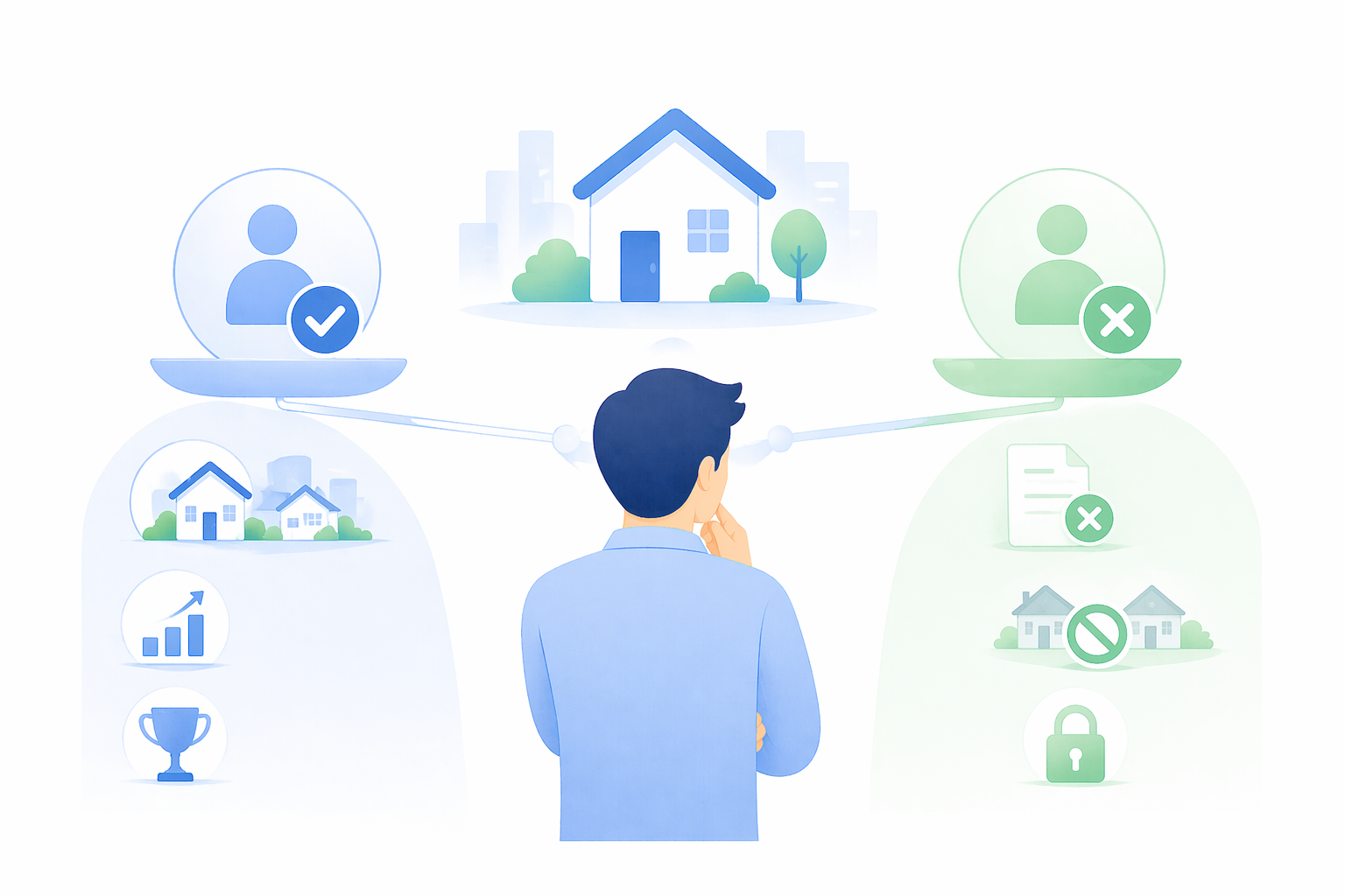 청약통장 유지와 해지 선택에 따른 차이를 보여주는 비교 이미지