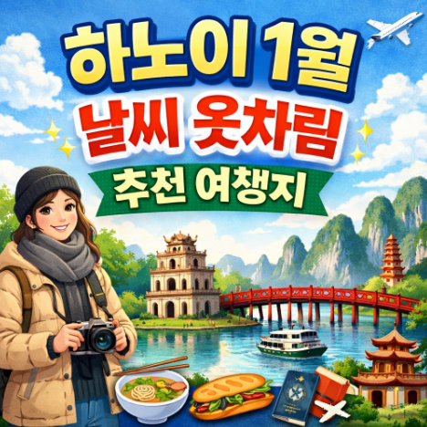 하노이 1월 날씨 옷차림 추천 여행지