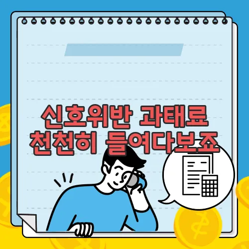 신호위반 과태료 천천히 들여다보죠