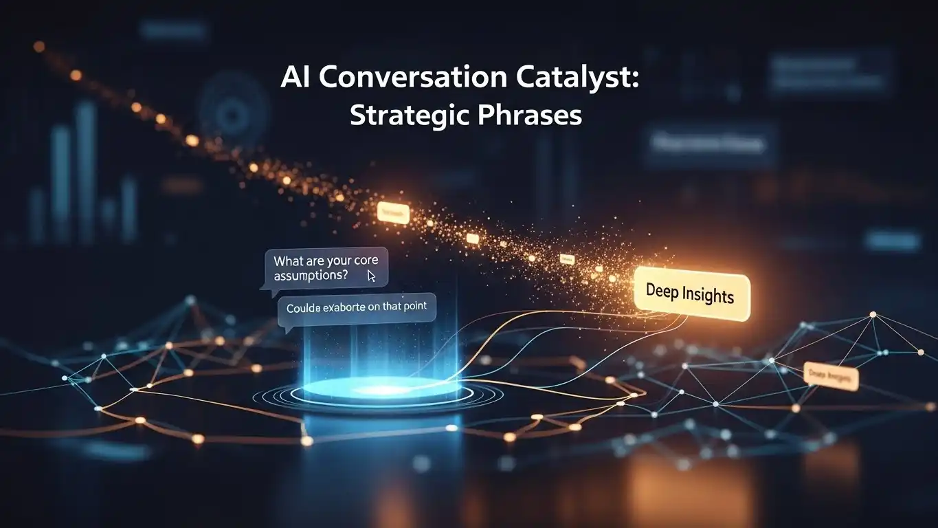 <img src="ai_conversation_catalyst_strategic_phrases.webp" alt="AI 대화에서 전략적 문구가 촉매제가 되어 깊이 있는 통찰을 이끌어내는 과정을 표현한 이미지 입니다">