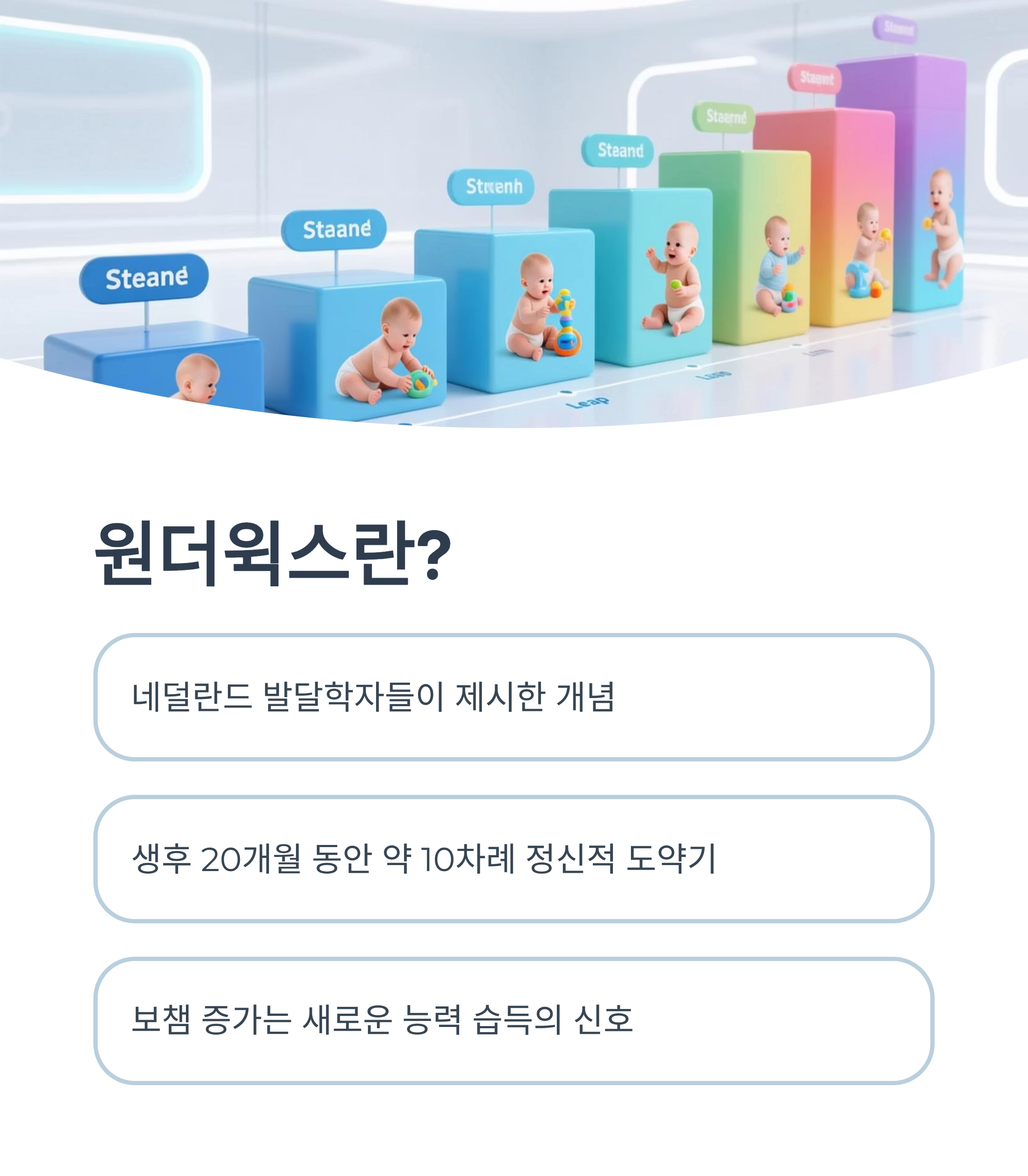 네덜란드 발달학자들이 제시한 원더윅스 개념과 특징을 설명하는 이미지