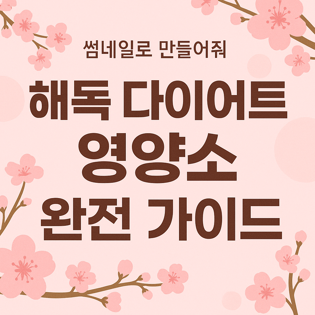 해독 다이어트 영양소 완전 가이드 관련 사진