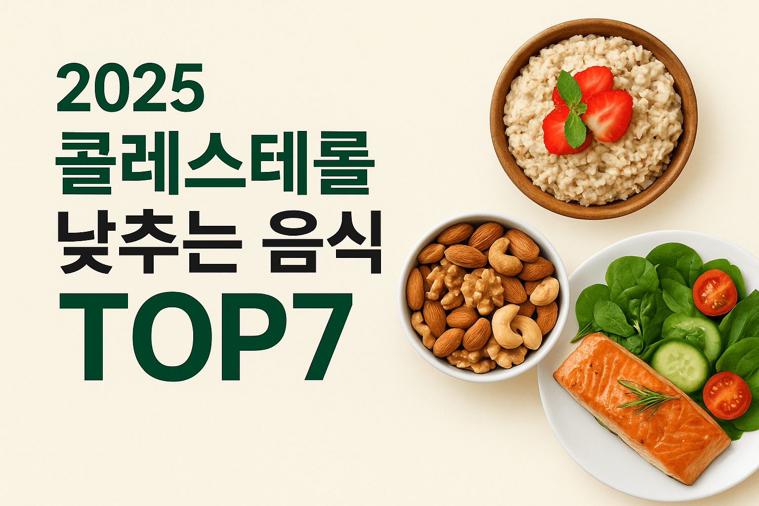 2025 콜레스테롤 낮추는 음식 TOP7