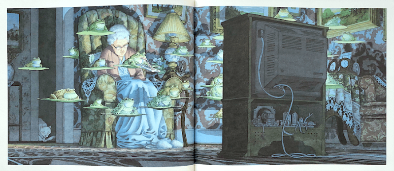 데이비드 위즈너-이상한 화요일-집에 들어온 개구리들