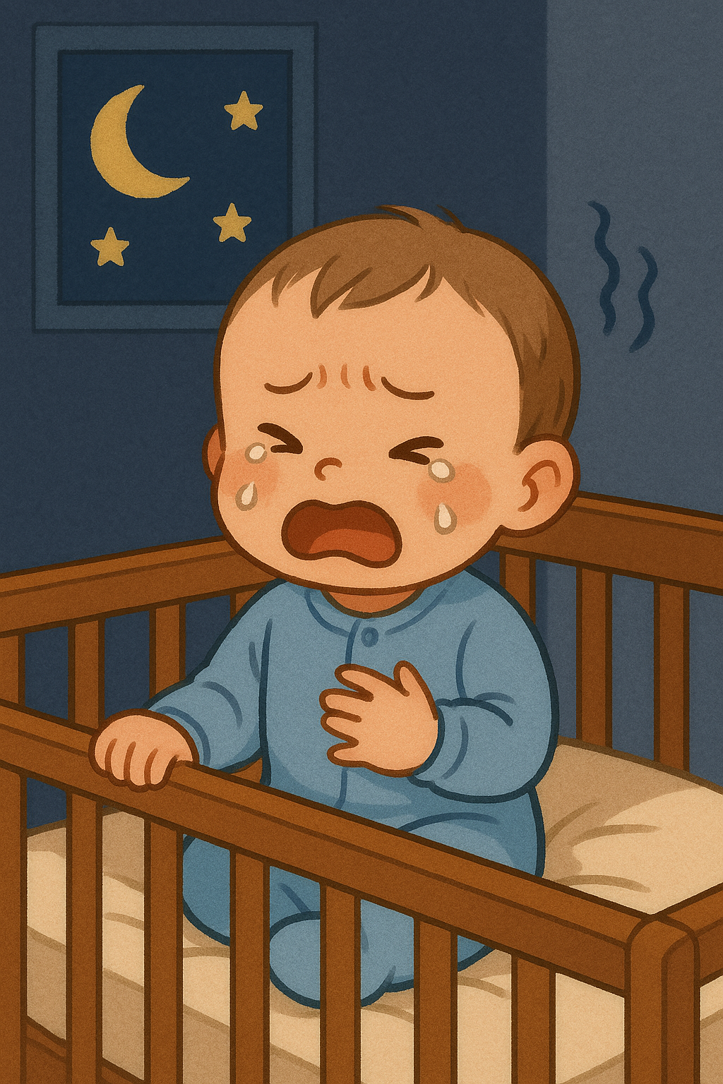 밤중 울면서 깨는 아기