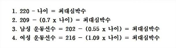 맥박수 정상범위
