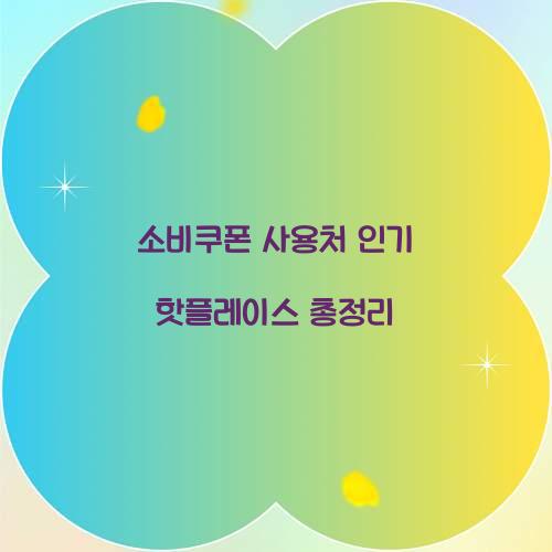 소비쿠폰 사용처