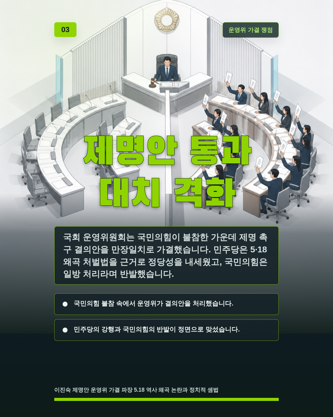 제명안 통과 대치 격화