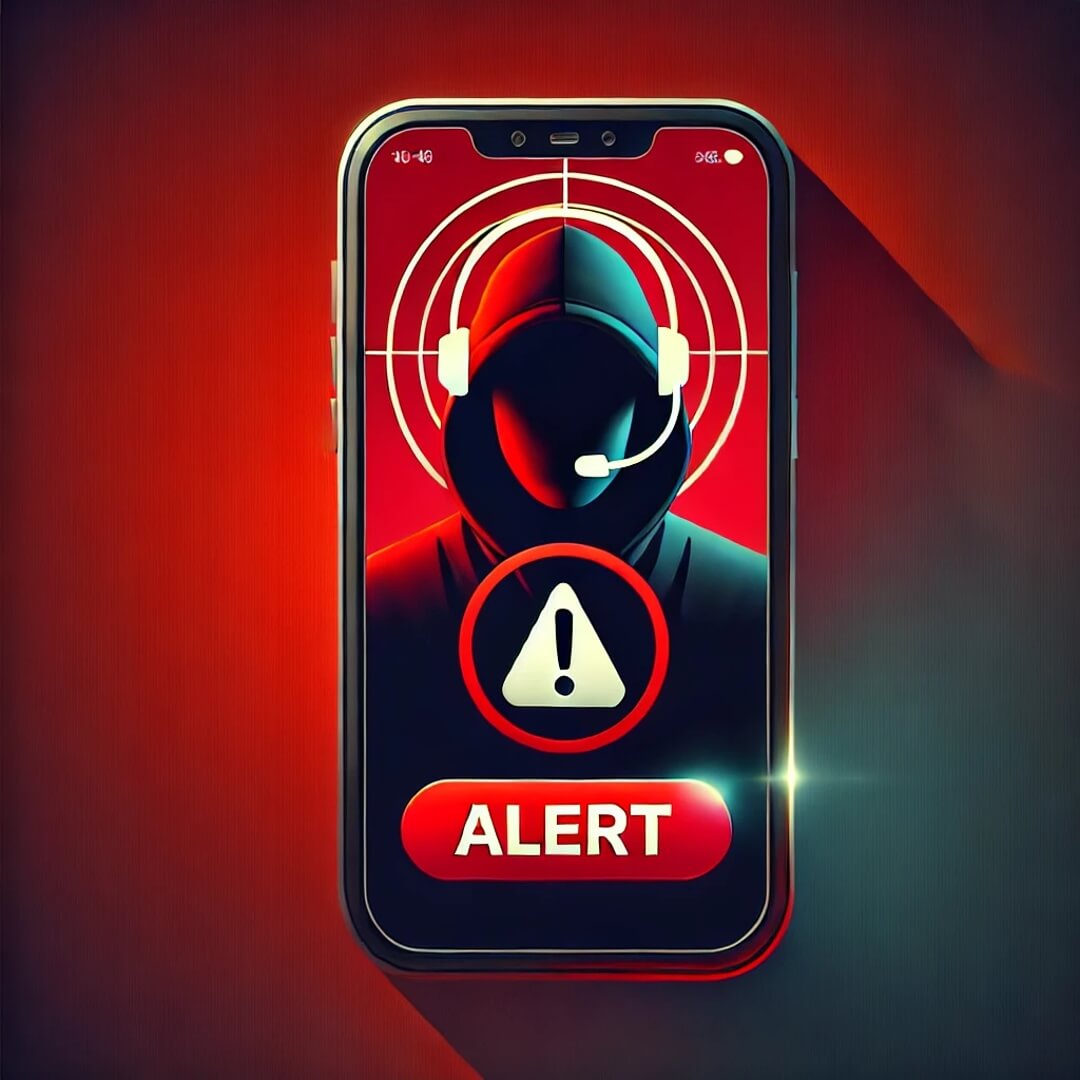 사이버 범죄 보이스 피싱을 표현한 사진