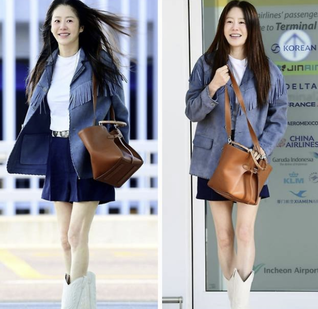 고현정 공항패션 백 하나로 증명한 레전드 아우라