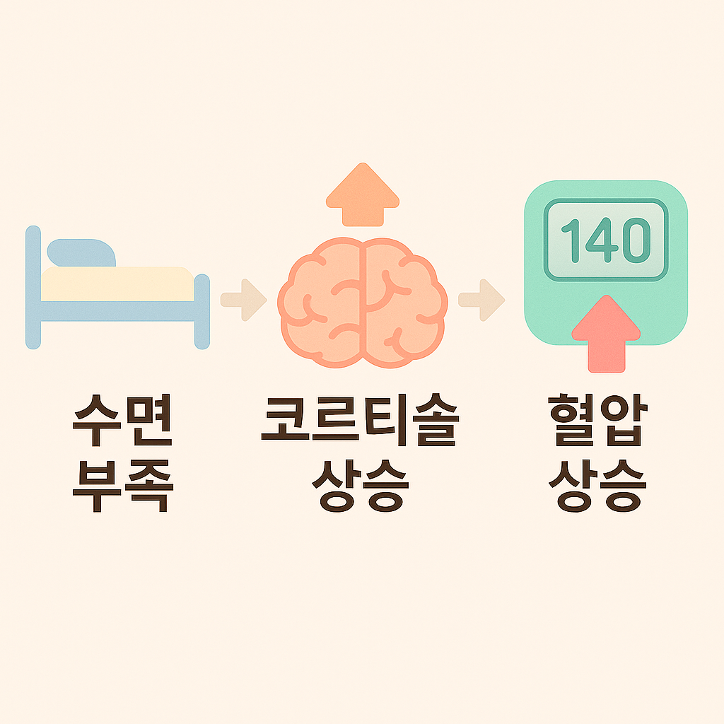 수면 부족으로 인한 스트레스 호르몬과 혈압 상승 메커니즘
