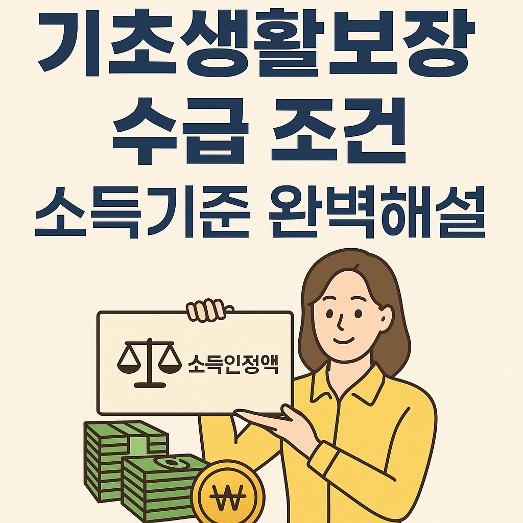 기조생활보장 수급조건 소득기준 완벽해설 썸네일