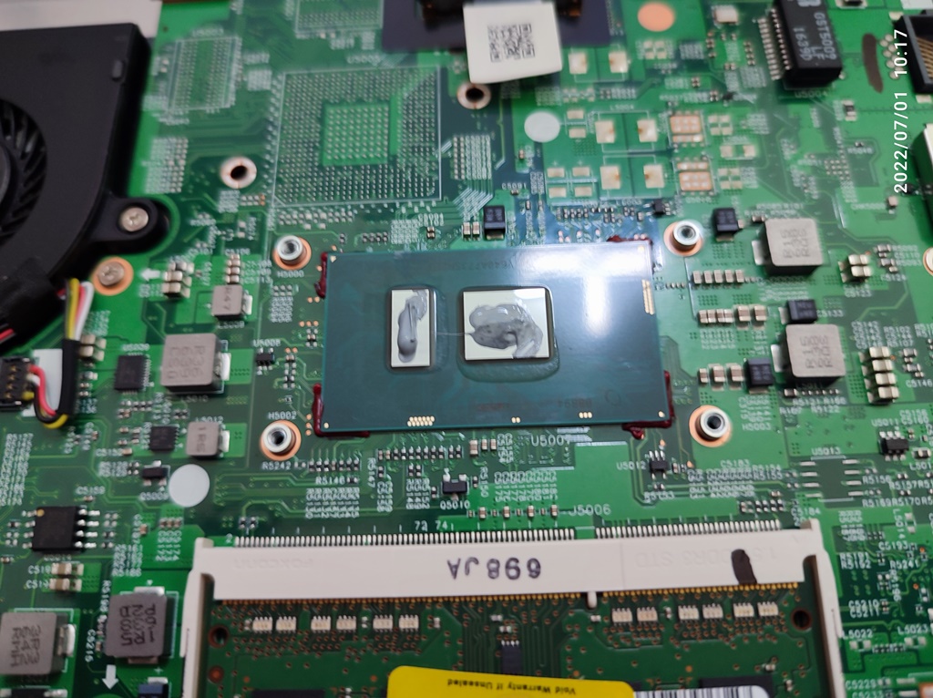 써멀컴파운드 재도포하고