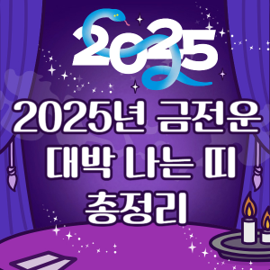 2025년 금전운 대박 나는 띠 정리