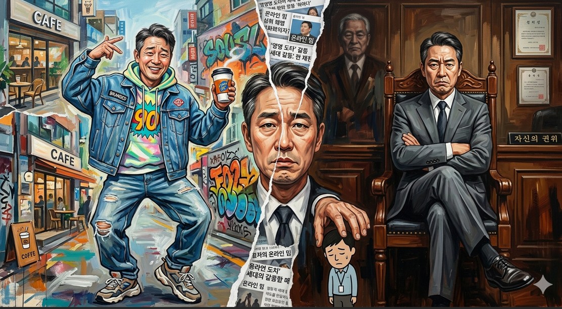 나잇값을 못 하거나 권위적인 태도를 보이는 꼰대라는 인식