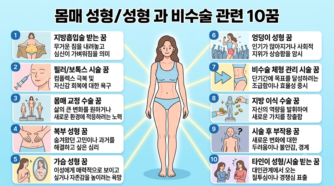 체형·몸매 성형 및 비수술 시술 관련 꿈 10가지