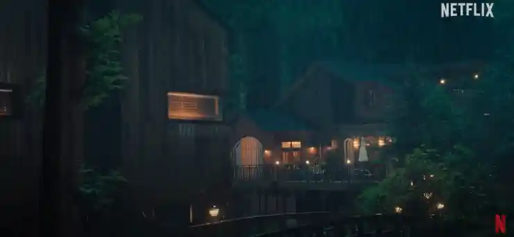 아무도 없는 숲 속에서 비내리는 모텔