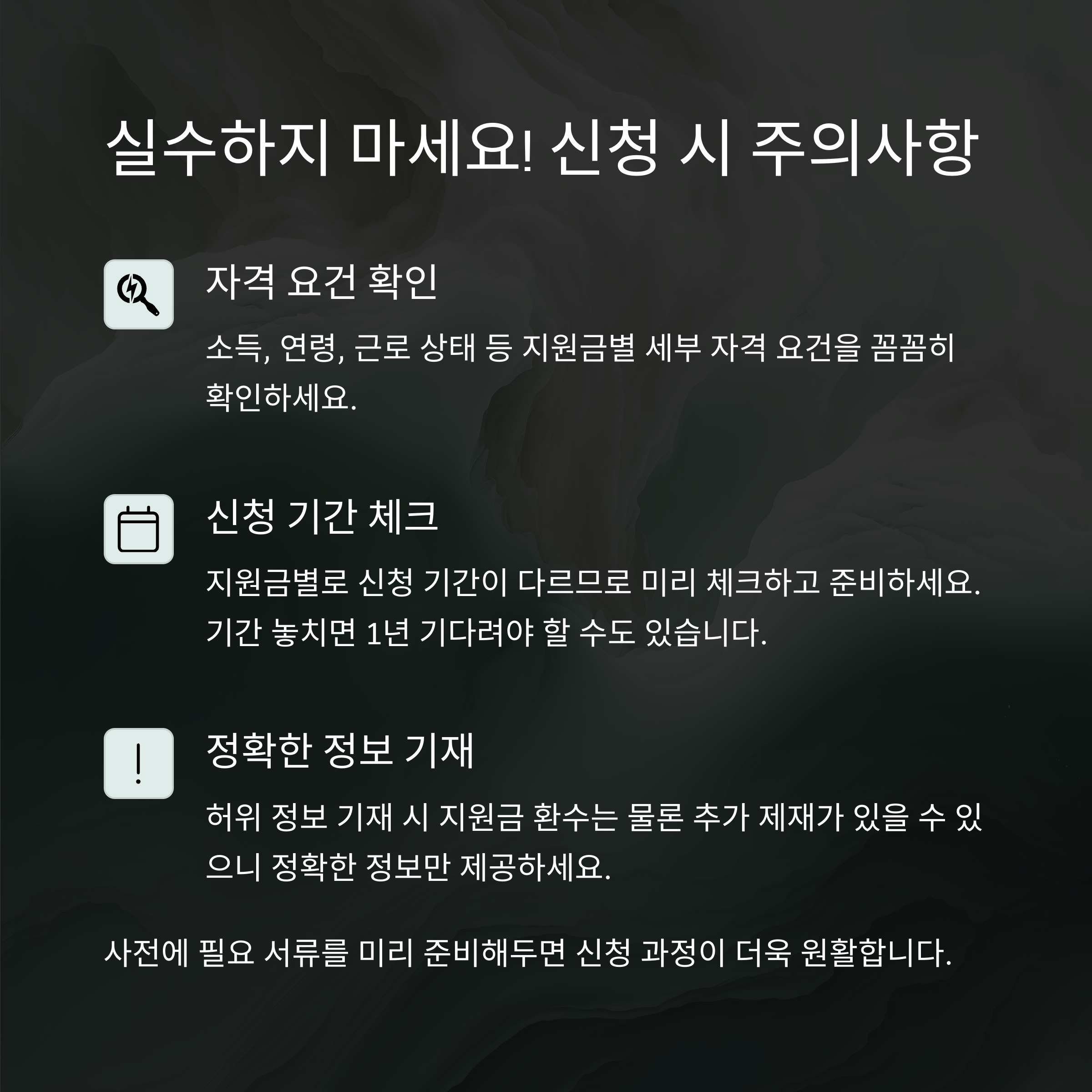 2025년 정부지원금 신청기간 및 지급일 총정리