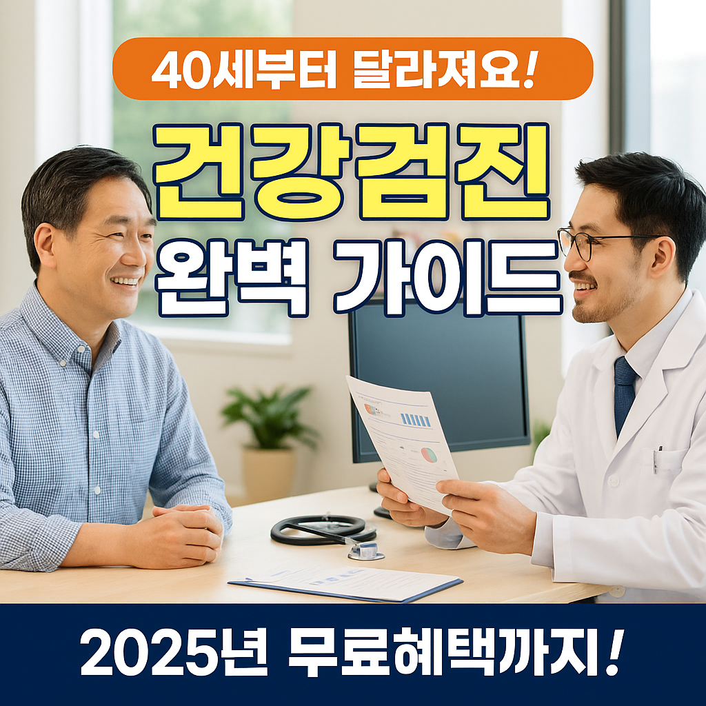 40세 이후 꼭 받아야 하는 건강검진 완벽 가이드