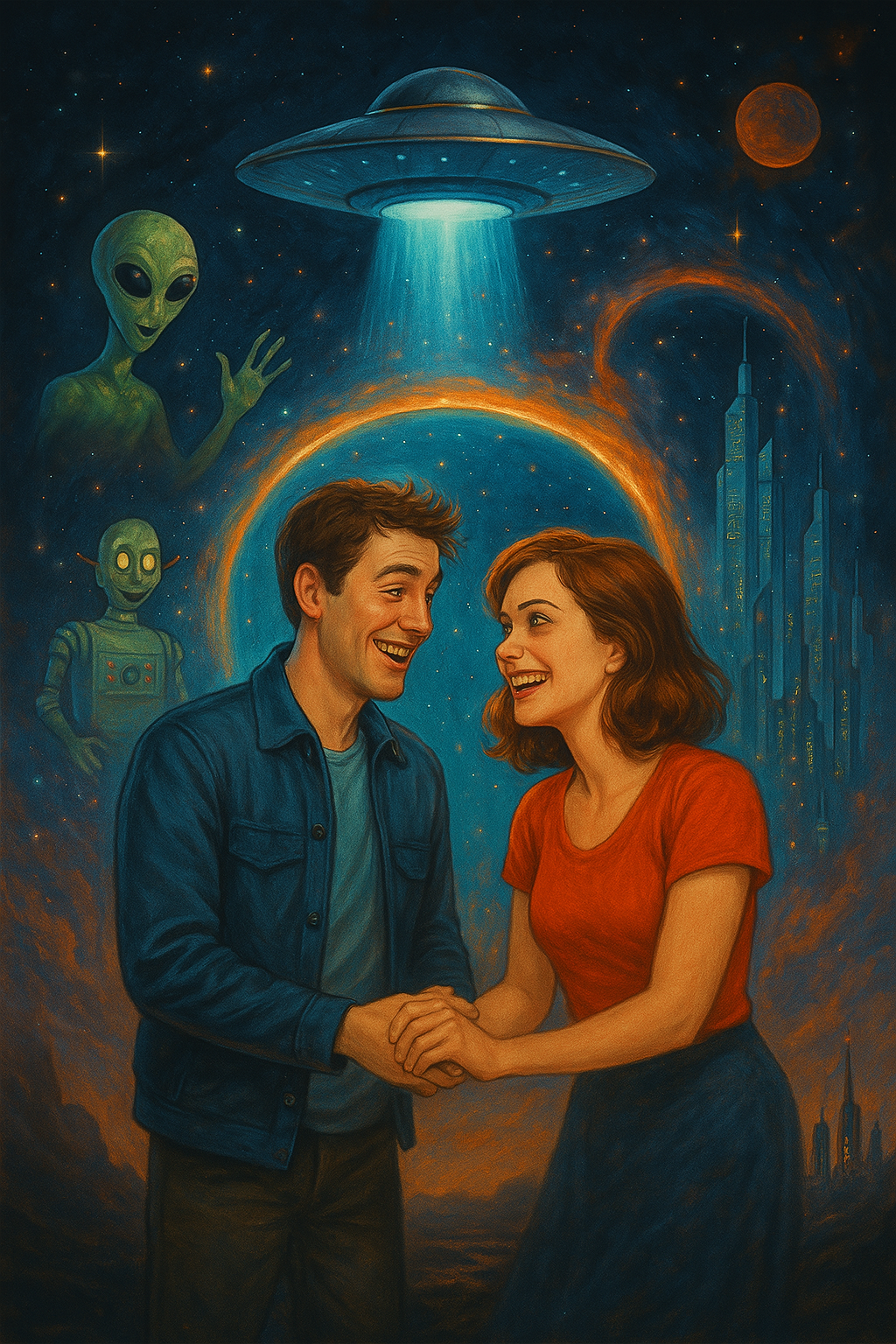 코미디와 로맨스 SF 영화 관련 사진