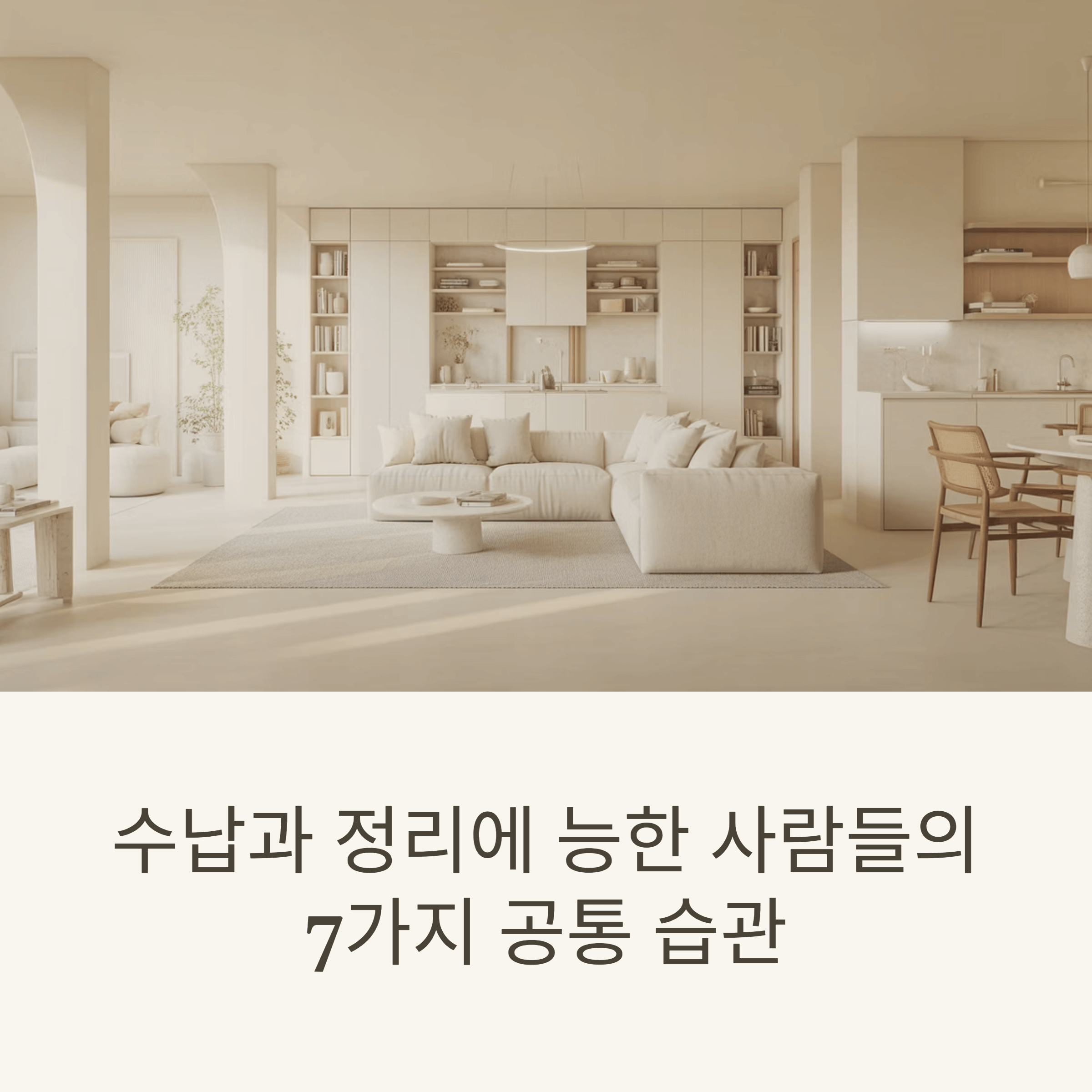 수납과 정리에 능한 사람들의 7가지 공통 습관