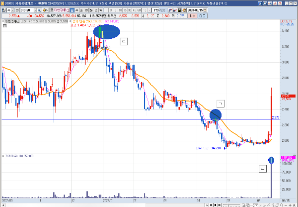 대한광통신 일봉