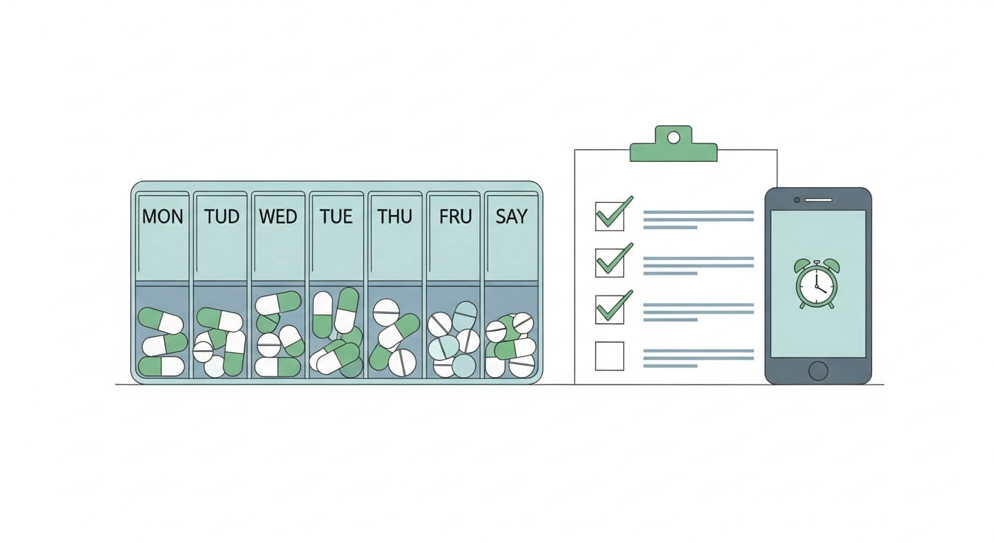 약물: 복용 오류 없이 꾸준하게