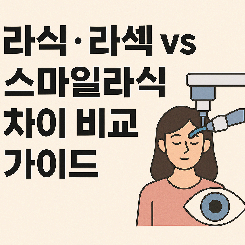 라식·라섹 vs 스마일라식 차이 비교 가이드