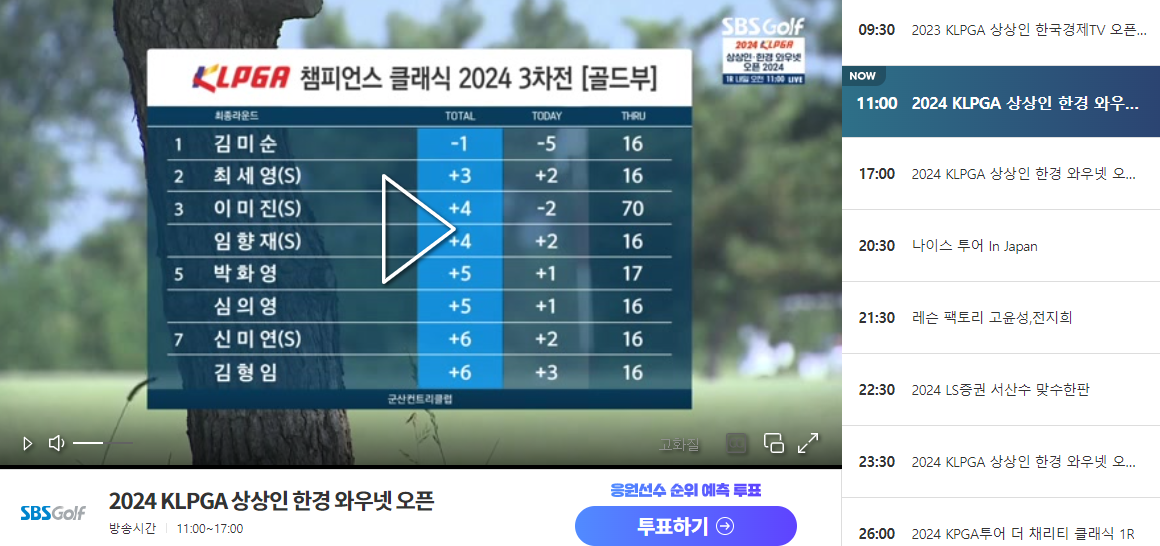 상상인 한경 와우넷 오픈 2024 순위, 우승상금