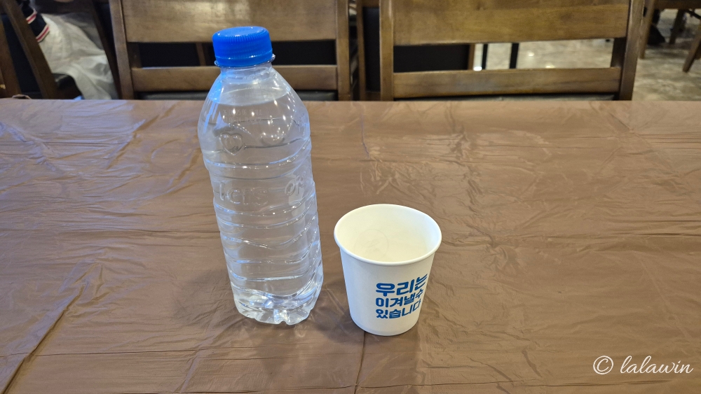 청초수물회 속초본점 상차림