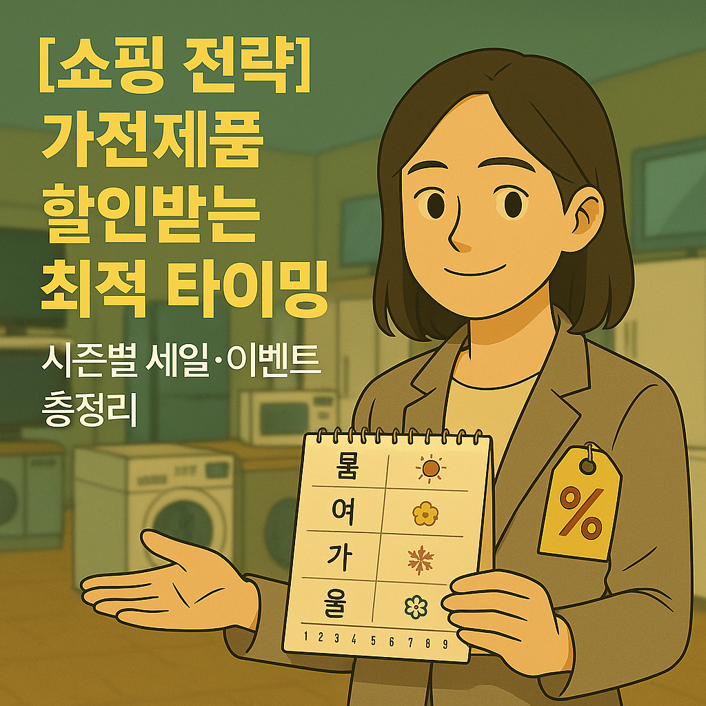 [쇼핑 전략] 가전제품 할인받는 최적 타이밍 ｜ 시즌별 세일&middot;이벤트 총정리