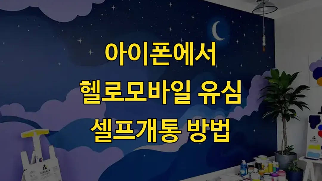 아이폰에서 헬로모바일 유심 셀프개통 방법