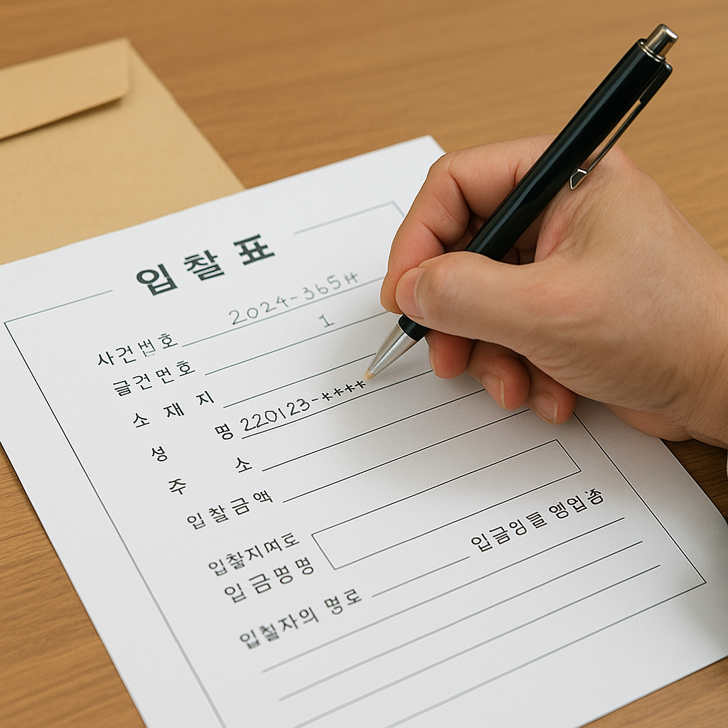 입찰표 쓰는 법, 이 글 하나로 끝내자! – 실전 작성 예시 포함