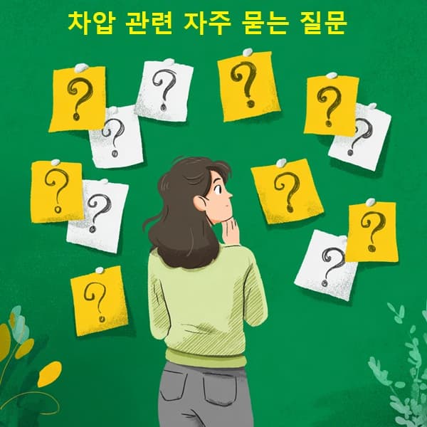 프리랜서의 차압 관련 자주 묻는 질문을 시각화한 일러스트