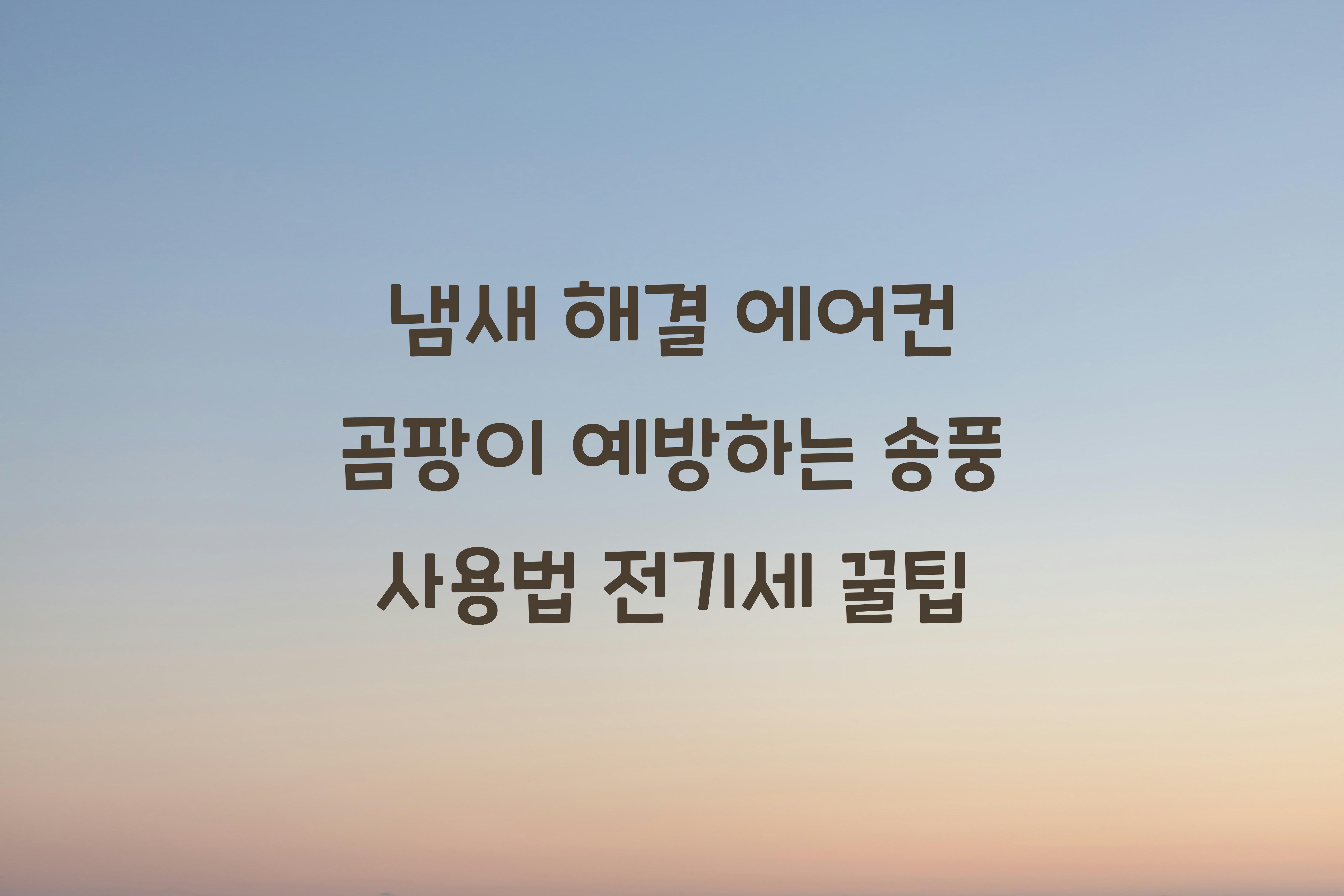 에어컨 곰팡이 예방하는 송풍 사용법