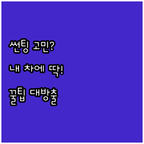 내 차에 맞는 썬팅: 선택 기준과 시..