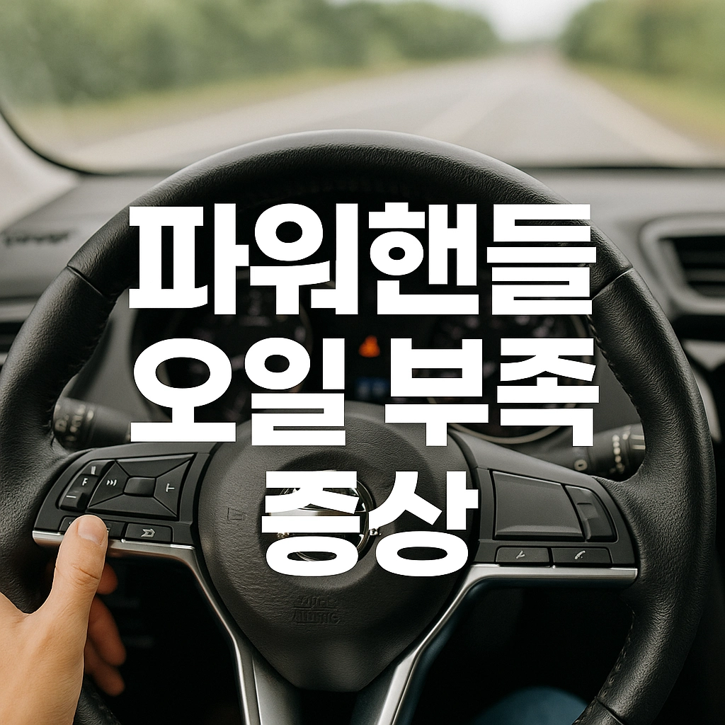 파워핸들 오일 부족 핸들이 무거워질 때 꼭 확인해야 할 신호들!
