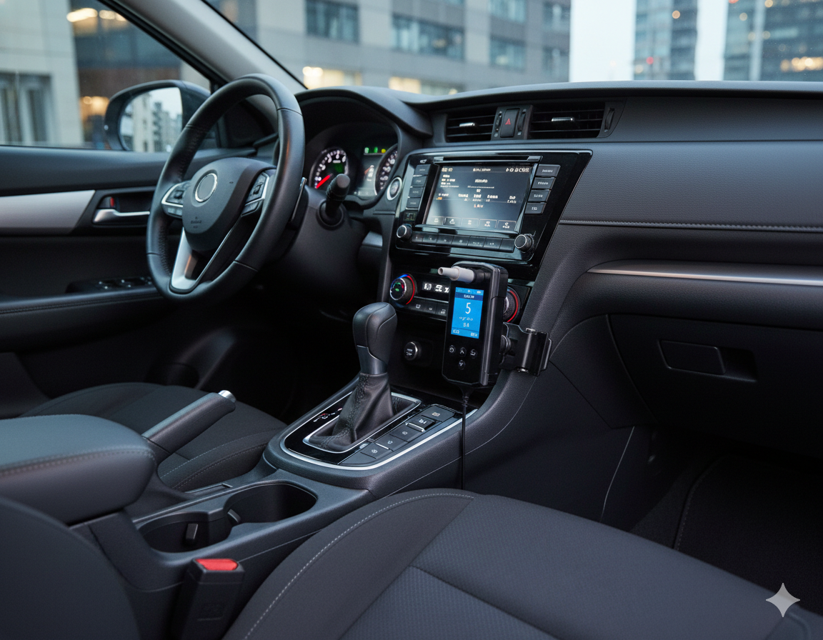 음주운전 방지장치가 내장된 차량 내부 모습