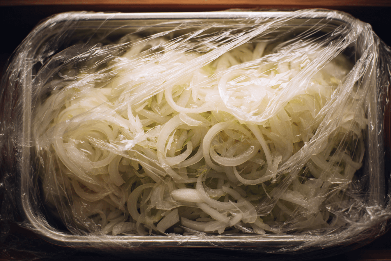 용기에-담아-랩에-쌓여-있는-자른-양파-이미지