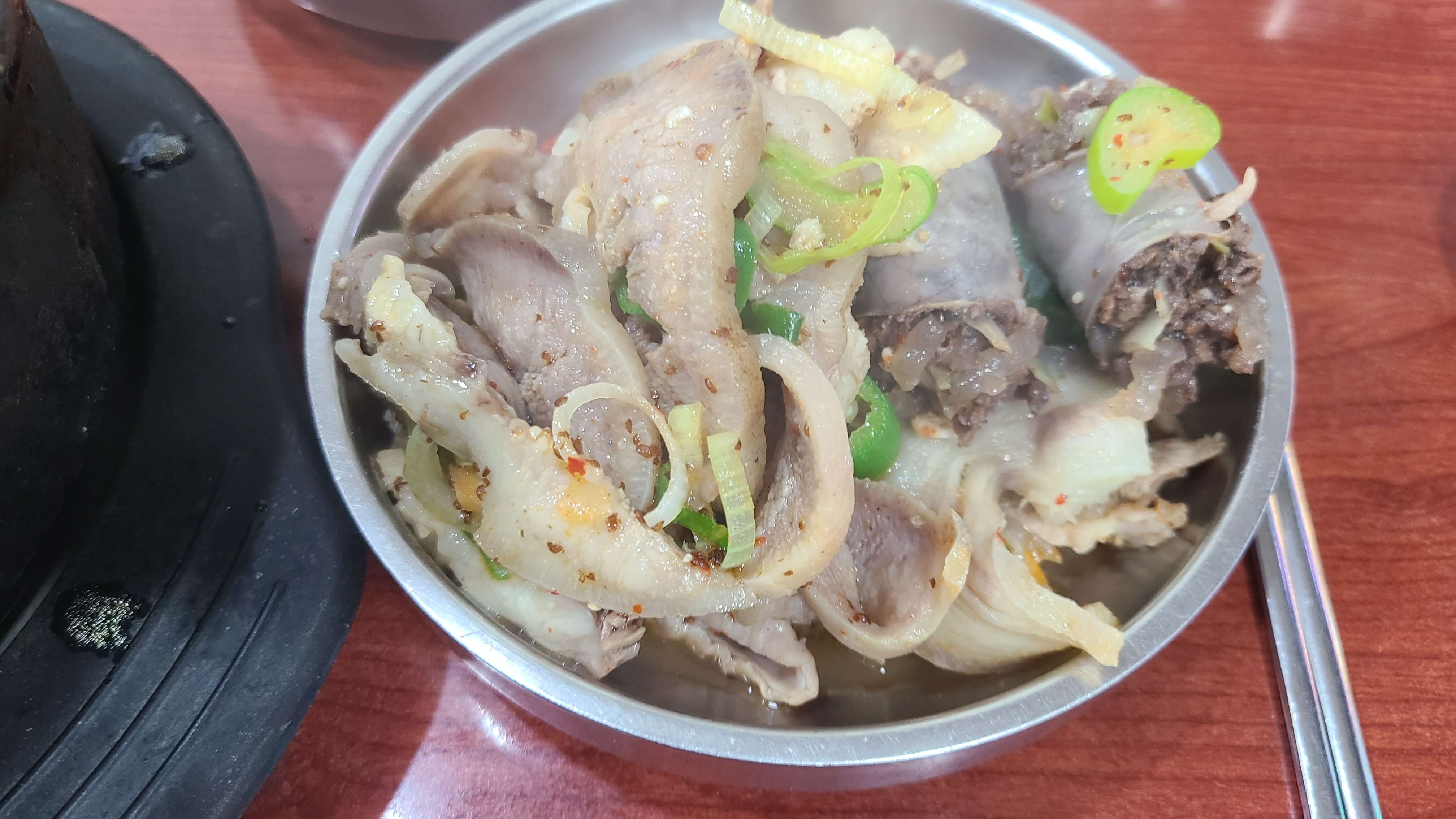 백암왕순대-순대-고기-분리