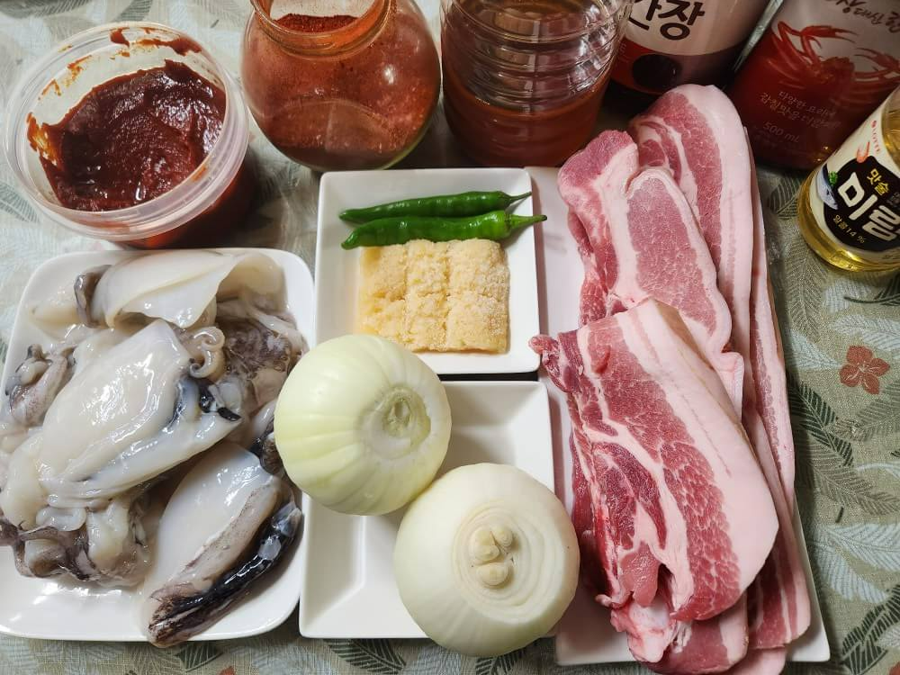 갑오징어 고추장 볶음 만드는 법 삼겹살 볶음 술안주 레시피