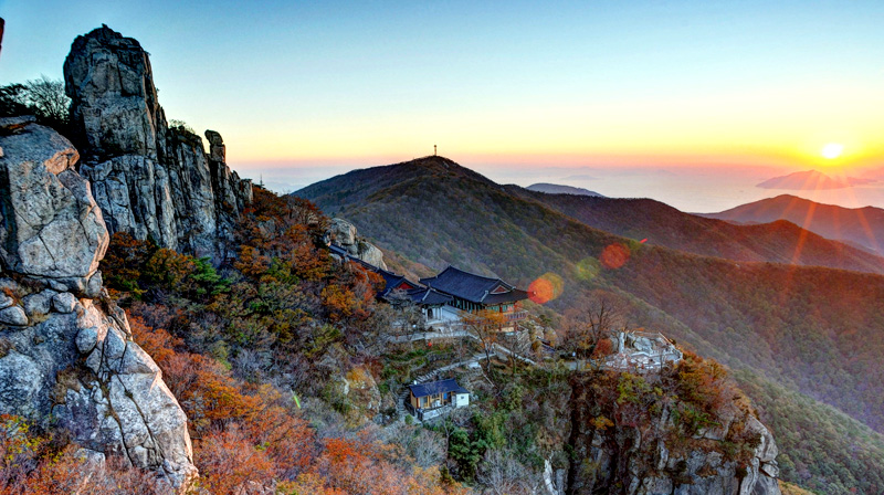 금산 보리암의 일출