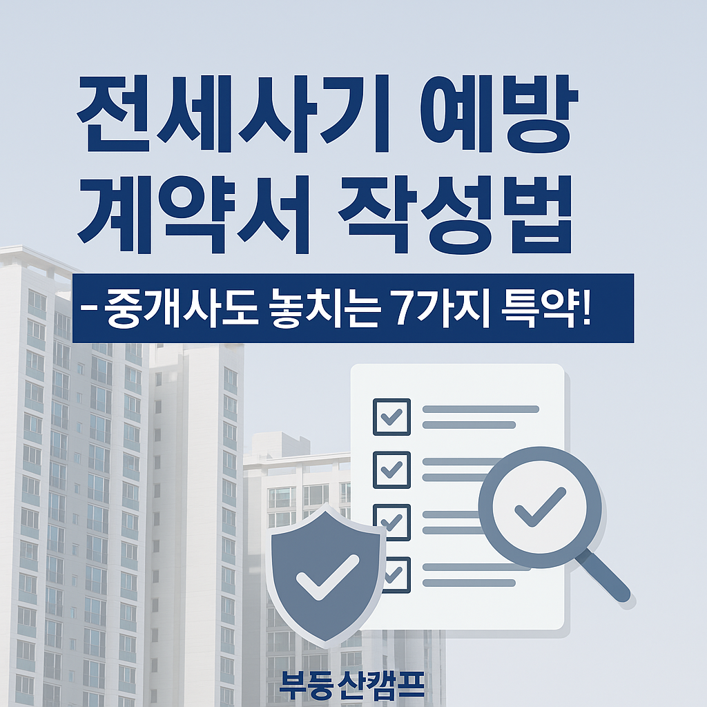 2025 전세사기 예방 계약서 작성법 - 중개사도 놓치는 특약사항 7가지, 실전 사례로 완전 정복!