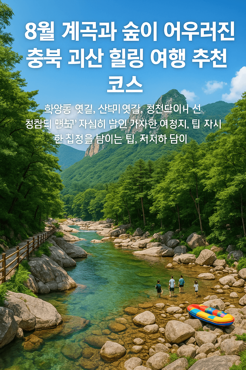 8월 계곡과 숲이 어우러진 충북 괴산 힐링 여행 추천 코스