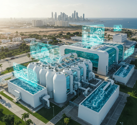 DigitalDesalination를 미래적 모습으로 표현